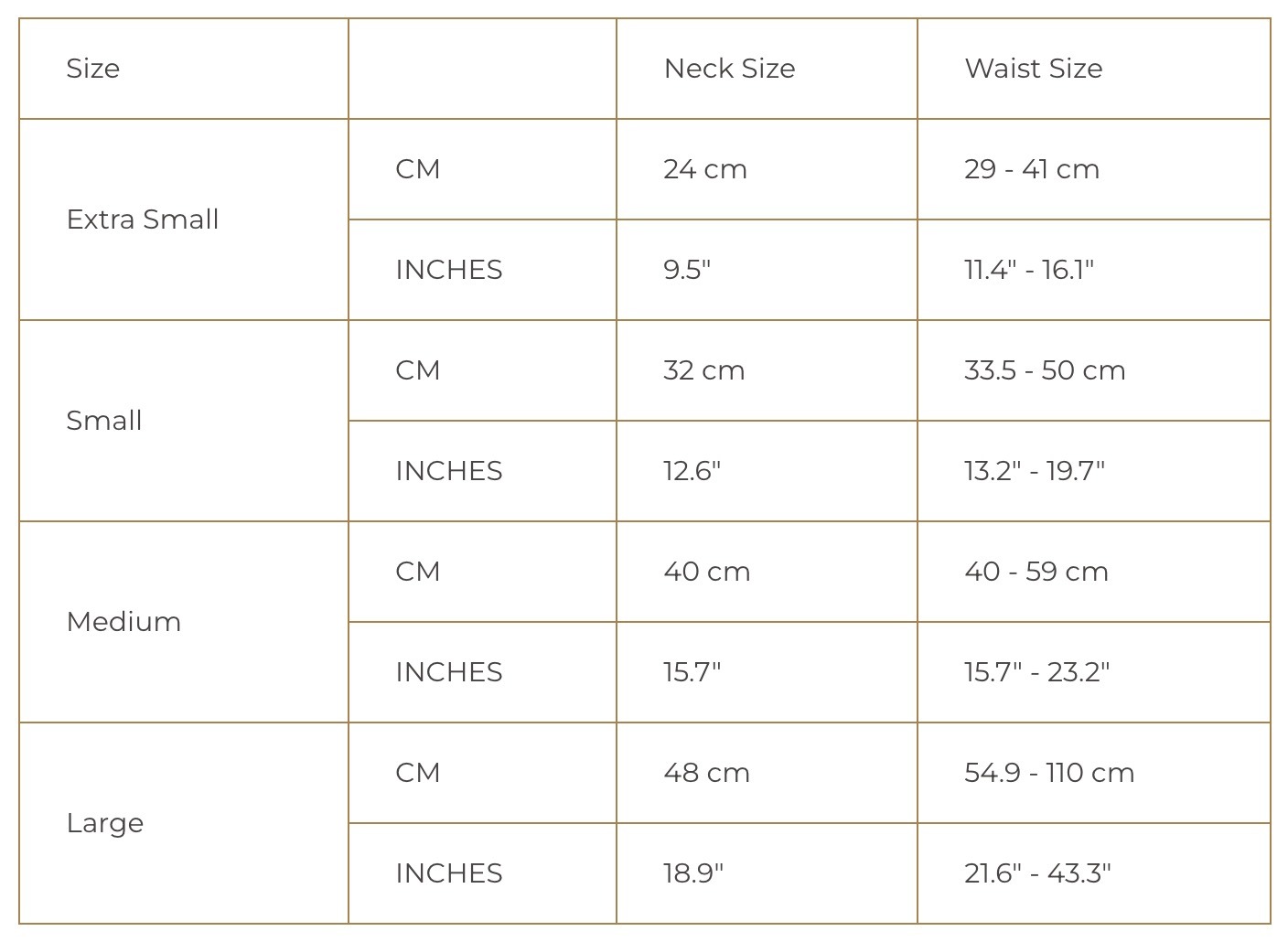Size Guide
